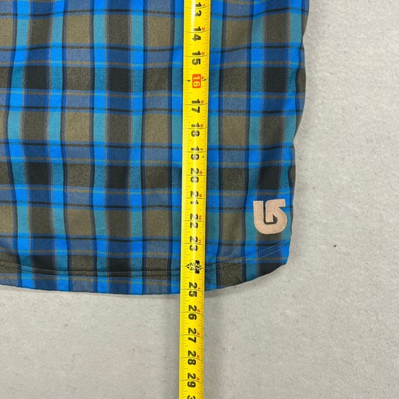 Burton DryRide Plaid Full Zip Hooded Canvas Jacket Blue Snowboarding Men's XS - Picture 11 of 12